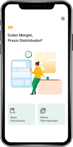 Smartphone Mock Up eines erminas Kundenprojekts