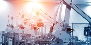 Roboterarme in einer Smart Factory